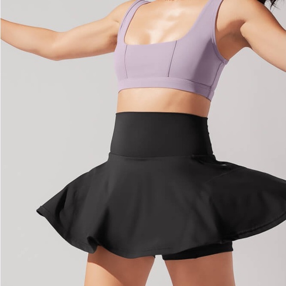 POPFLEX Dresses & Skirts - POPFLEX Black Twirl Skort Medium